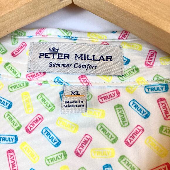 Peter Millar Mens XL Summer Comfort Golf "Truly" Seltzer Polo EXCLUSIVE EDITION - Picture 3 of 8